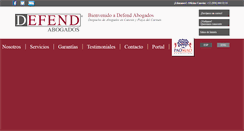 Desktop Screenshot of defendabogados.com