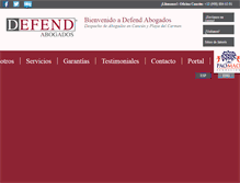 Tablet Screenshot of defendabogados.com